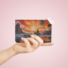 Beach Sunset Surf Mini Clutch Bag