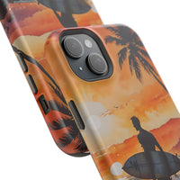 Tropical Sunset Surf Magnetic Tough Phone Case