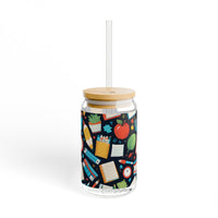 Teacher School Supplies Sipper Glass