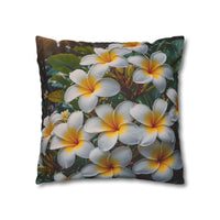 Plumeria Floral Decorative Pillowcase