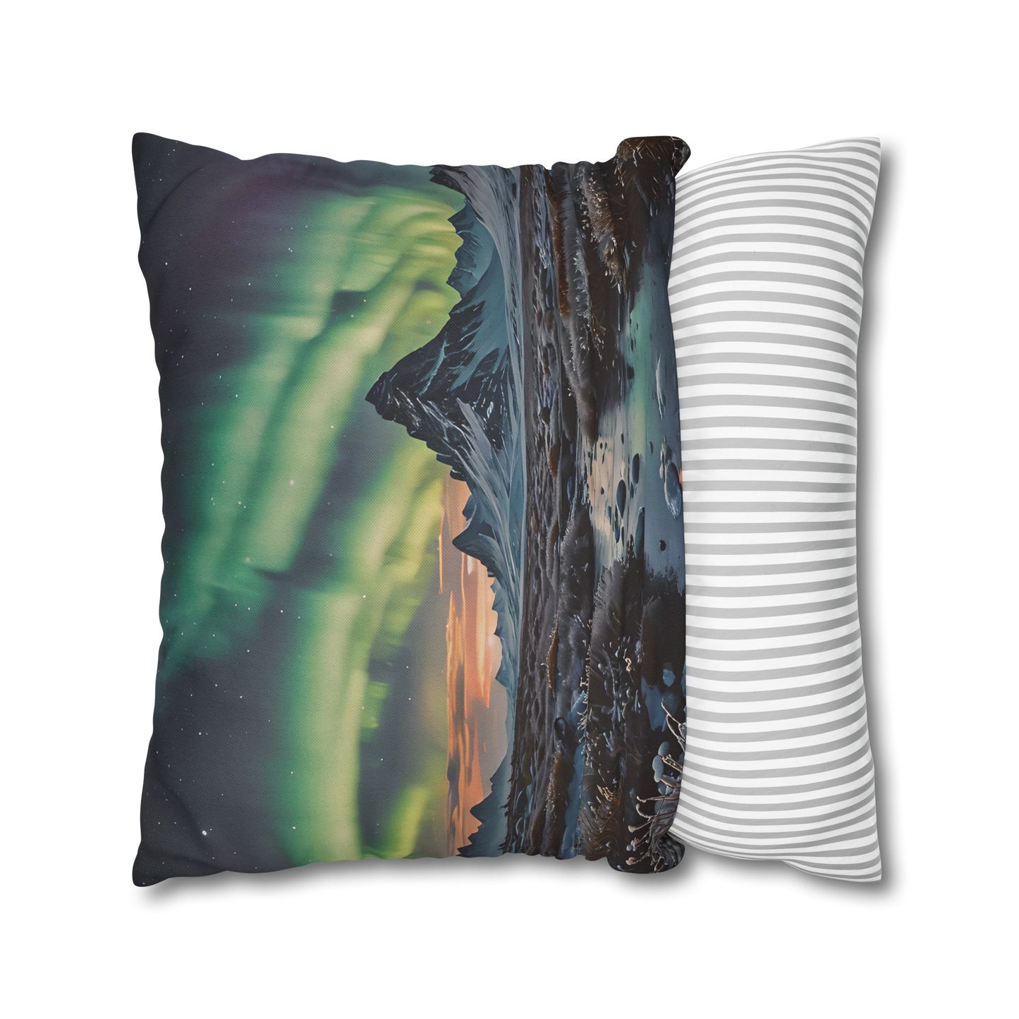Aurora Mountain Decorative Pillowcase