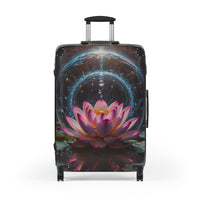 Pink Lotus Flower Cabin Suitcase