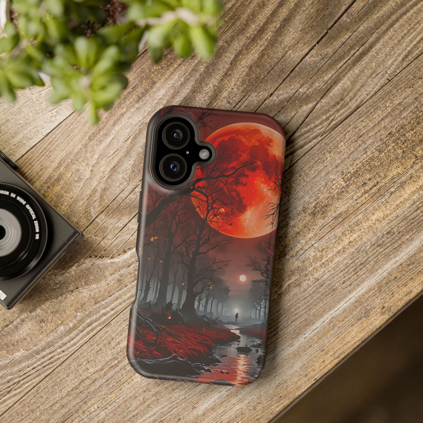 Red Moon Forest Magnetic Phone Case