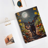 Black Cat Pumpkin Patch Journal Notebook