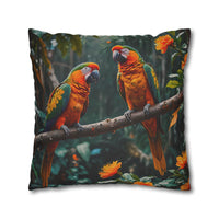 Parrots in the Tropics Pillow Cover