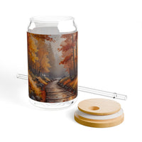 Fall Forest Path Sipper Glass
