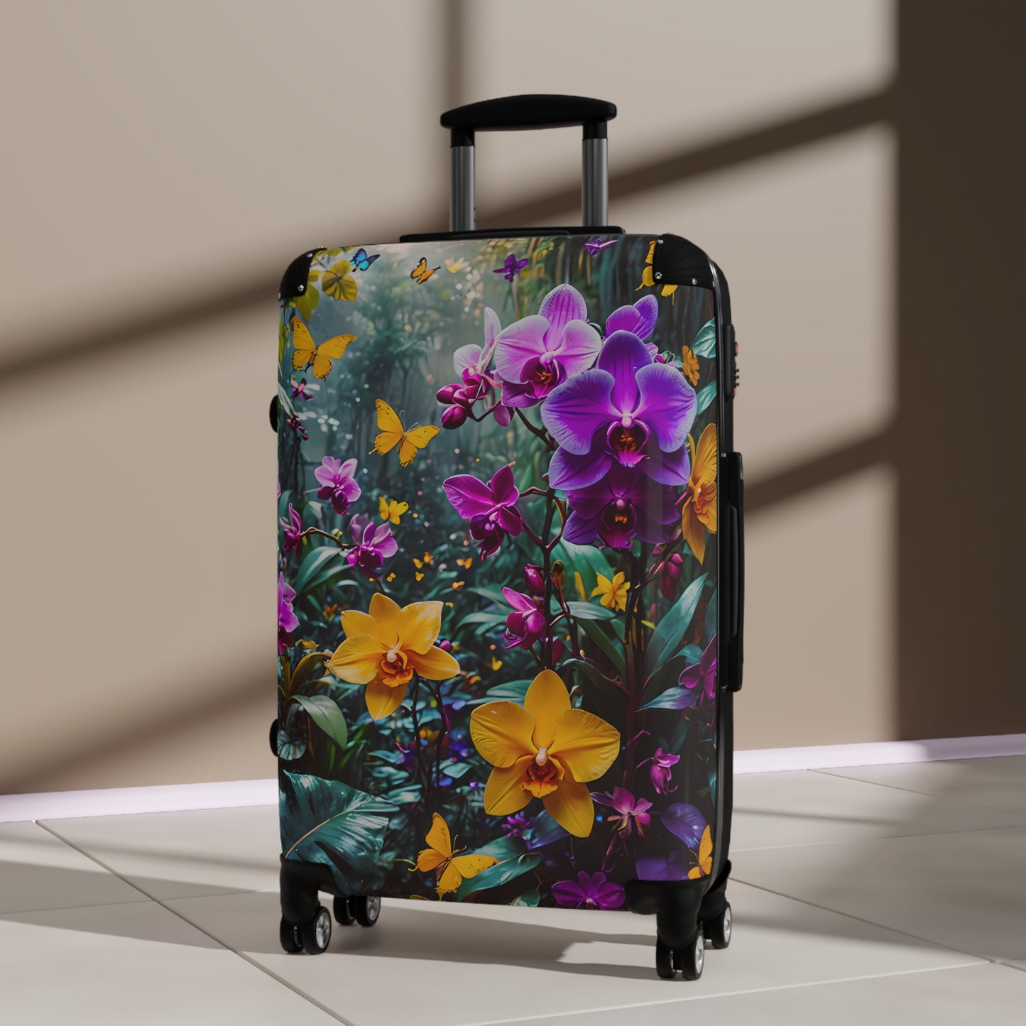 Vibrant Orchid & Butterfly Cabin Suitcase