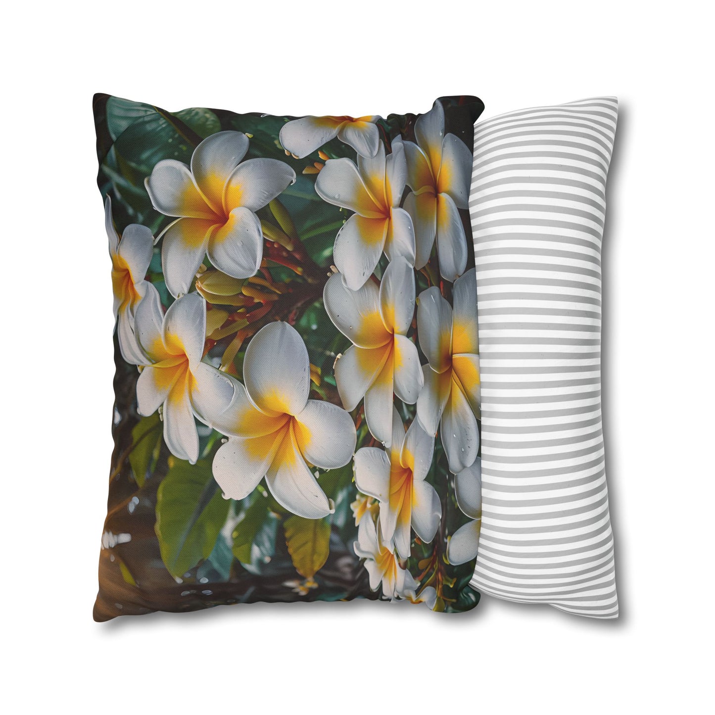 Plumeria Floral Decorative Pillowcase