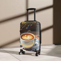 Cappuccino Love and Coffee Beans Suitcase