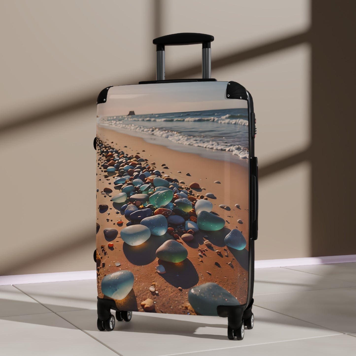 Beach Sea Glass Cabin Suitcase