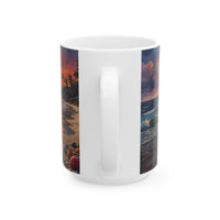 Beach Sunset Walk Ceramic Mug