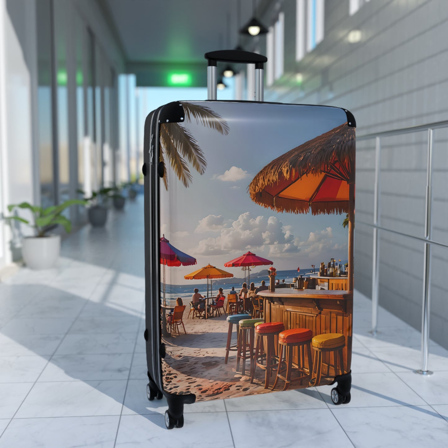 Sipping Beach Getaway Travel Suitcase