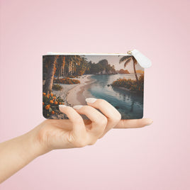 Tropical Beach Paradise Shore Mini Clutch Bag
