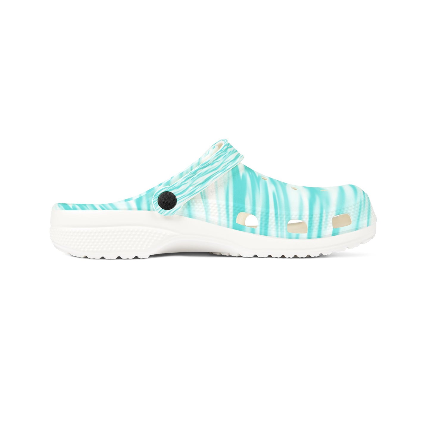 Turquoise Wave Foam Clogs