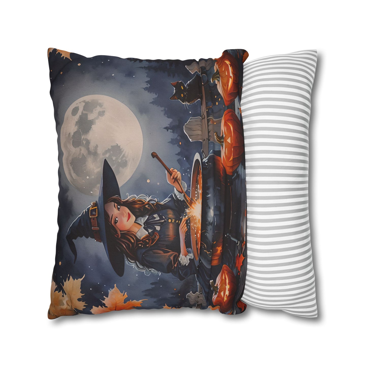 Cute Witch Cauldron Pillow Cover