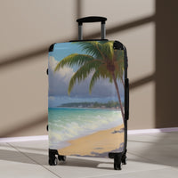 Palm Tree Seaside Cabin Suitcase
