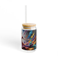 Colorful Ballet Dancing Woman Sipper Glass