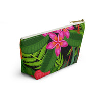 Bird of Paradise & Plumeria Accessory Pouch