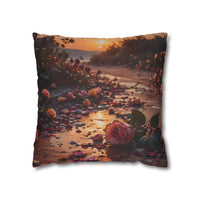 Romantic Rose Beach Sunset Pillowcase