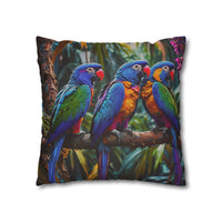 Tropical Parrots Decorative Pillowcase