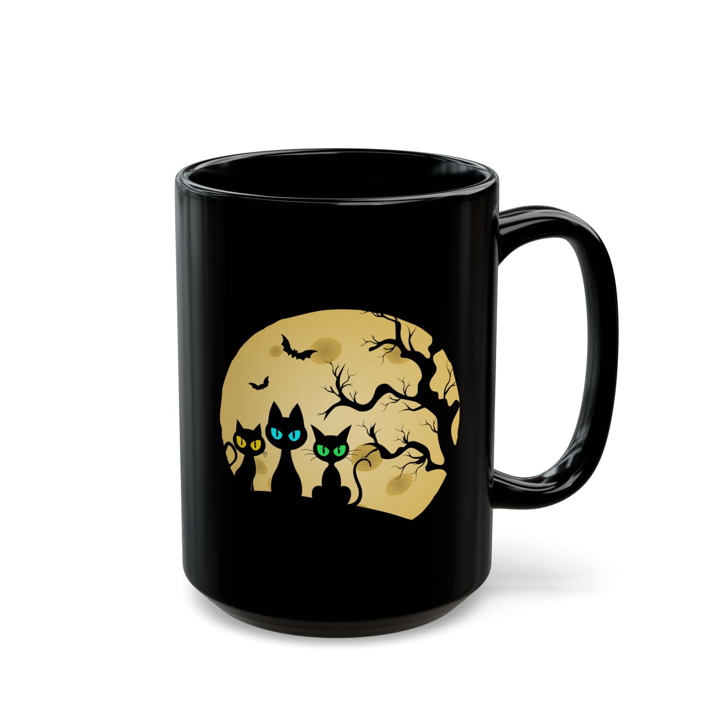 Halloween Black Cat Moon Mug