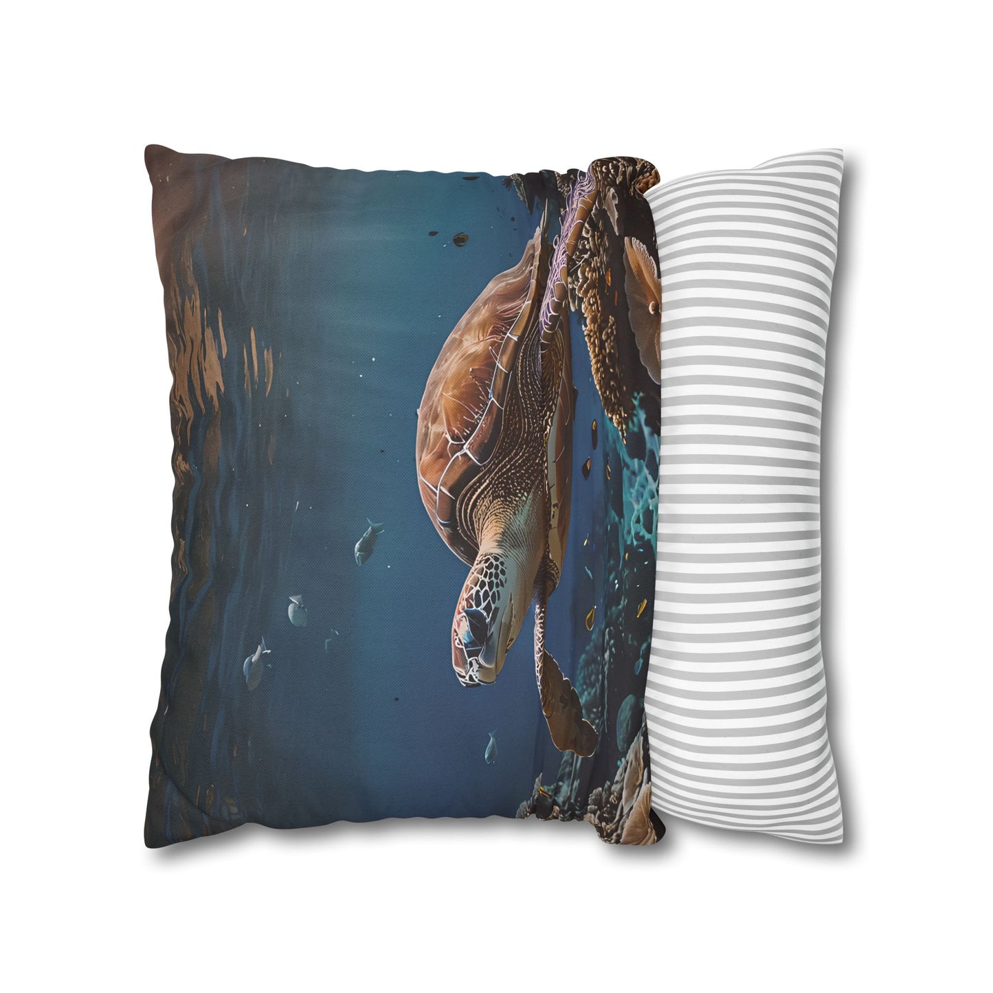 Sea Turtle in the Deep Blue Pillowcase