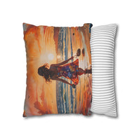 Sunset Beach Walk Pillowcase