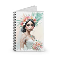 Bridal Floral Portrait Spiral Notebook