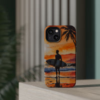 Tropical Sunset Surf Magnetic Tough Phone Case