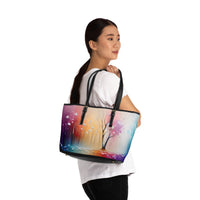 Artistic Tree Landscape PU Leather Shoulder Bag