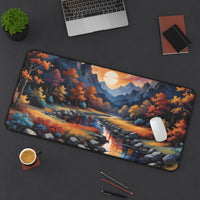 Autumn Mountain River Landscape Deck Mat