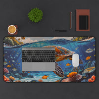 Coral Reef Sea Turtle Desk Mat