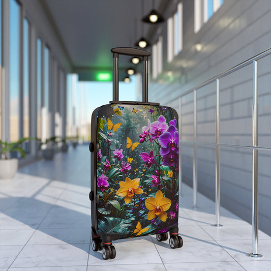 Colorful Tropical Orchids Cabin Suitcase