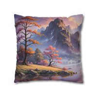 Mountain Landscape Pillow Cover