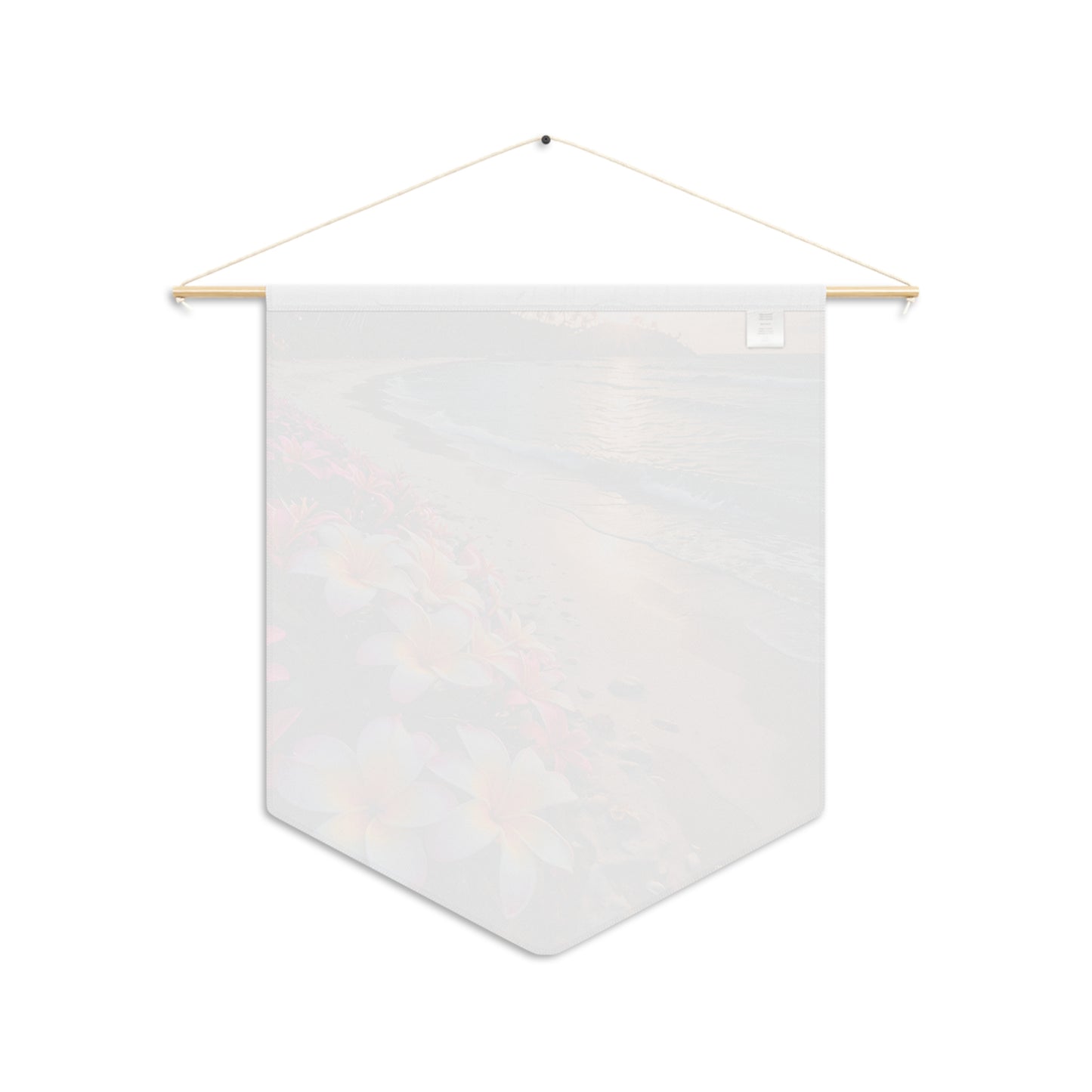 Plumerias on Beach Pennant Wall Decor