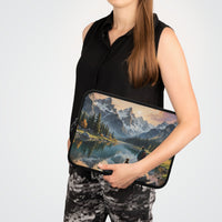 Peaceful Mountain Man and Dog Laptop Sleeve