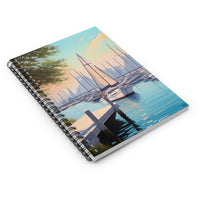 Sailboat Seaside Harbor Spiral Notebook