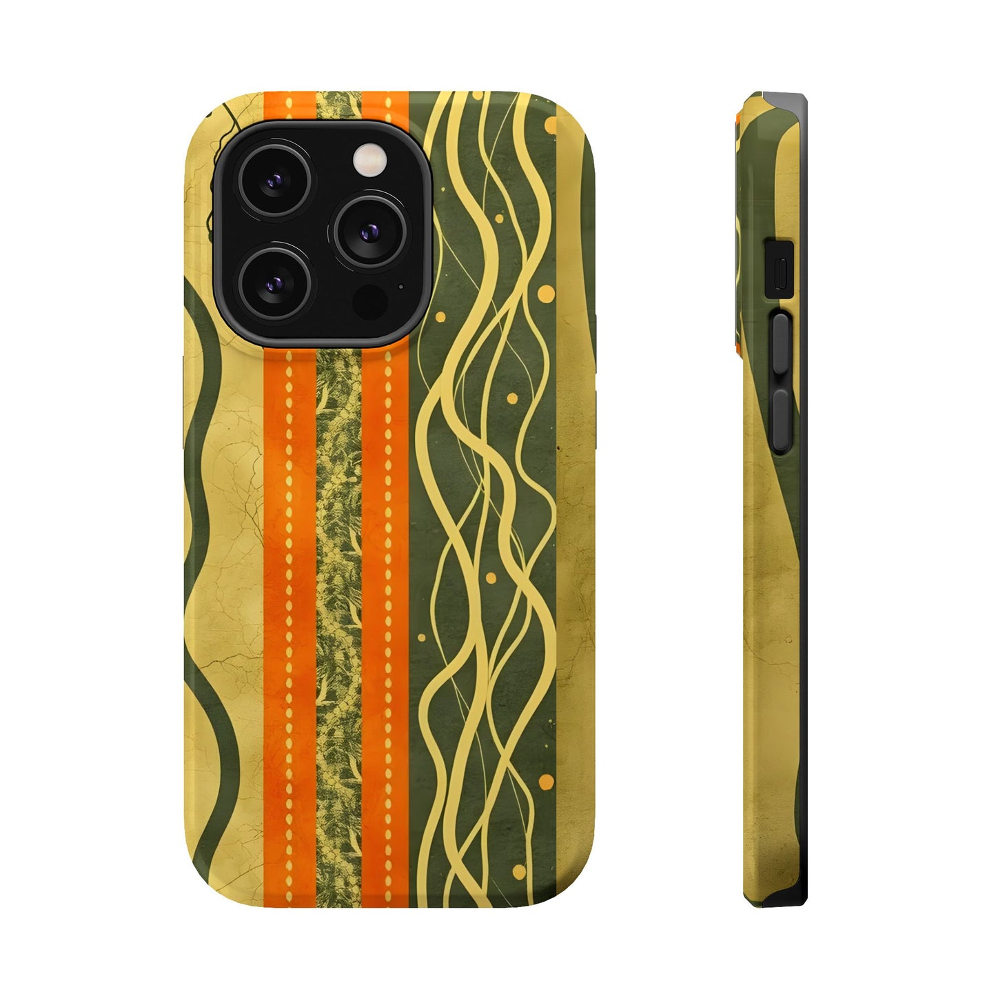 Autumn Colors Stripes Magnetic Phone Case
