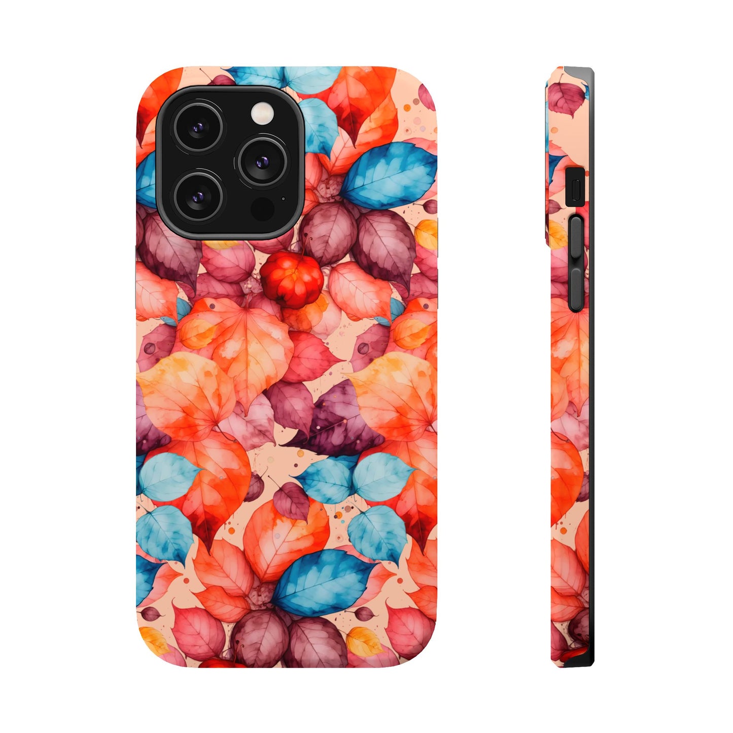 Watercolor Autumn Leaves Magnetic Phone Case