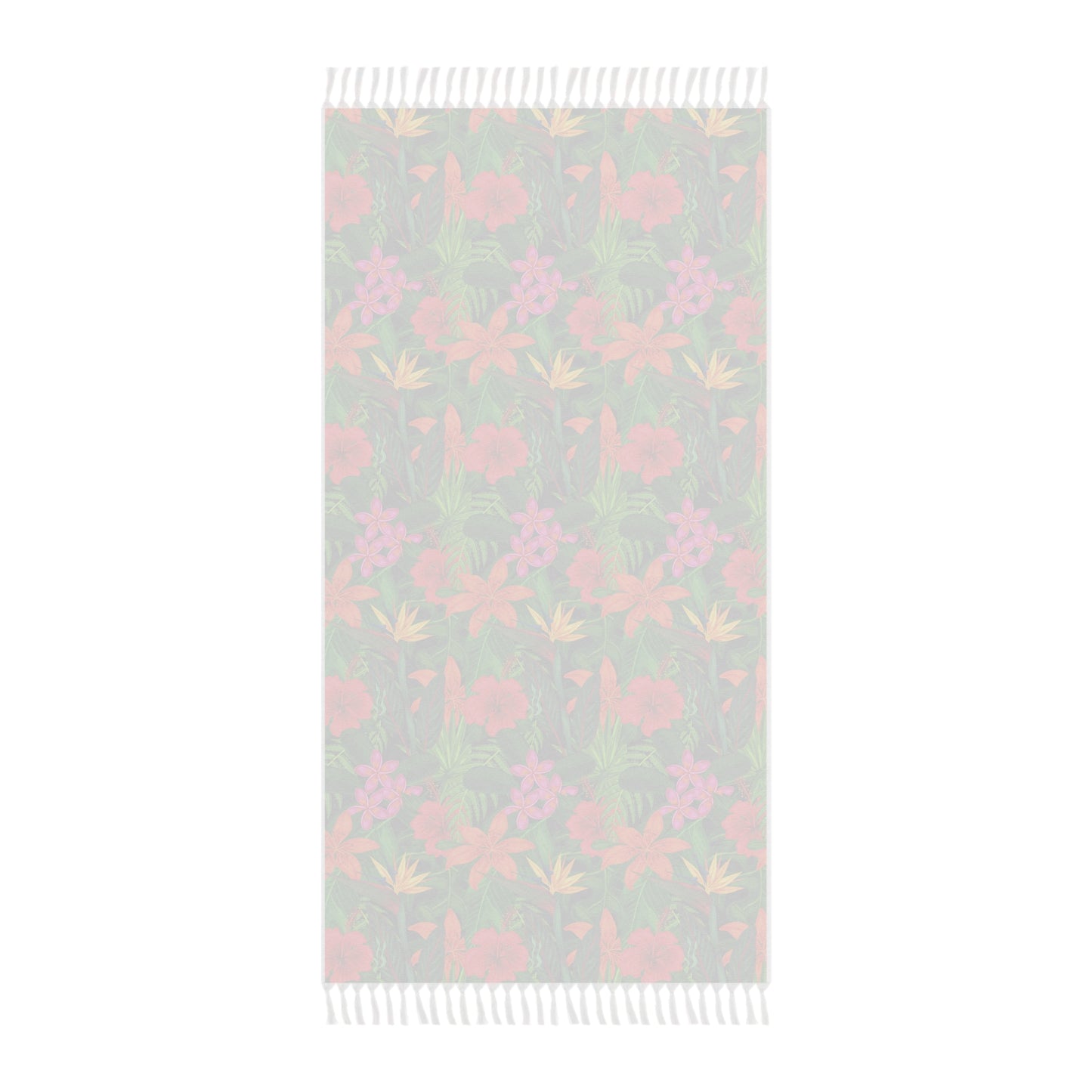 Tropical Bird of Paradise Flower Beach Towel