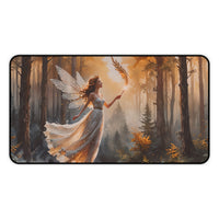 Enchanted Autumn Winged Fairy Desk Mat