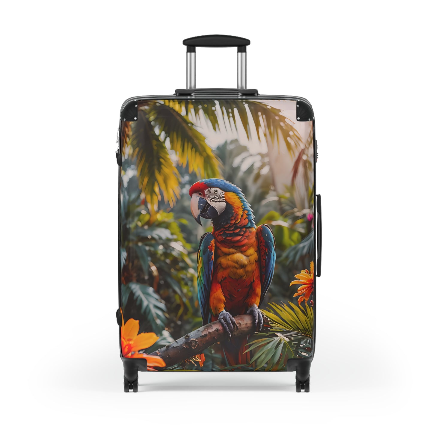 Macaw in Jungle Cabin Suitcase