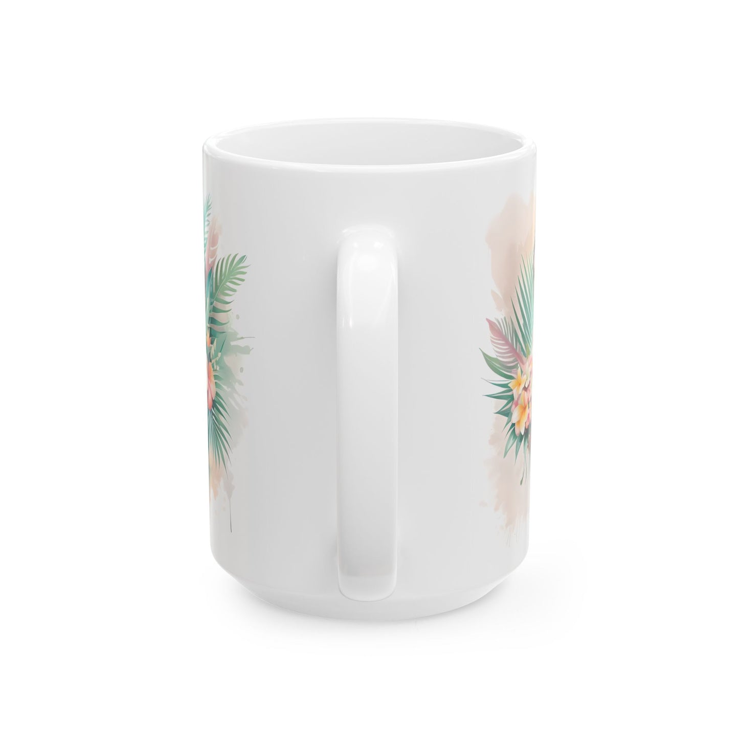 Tropical Bride Floral Ceramic Mug