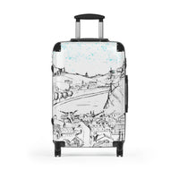 Starry Night Village Sketch Suitcase