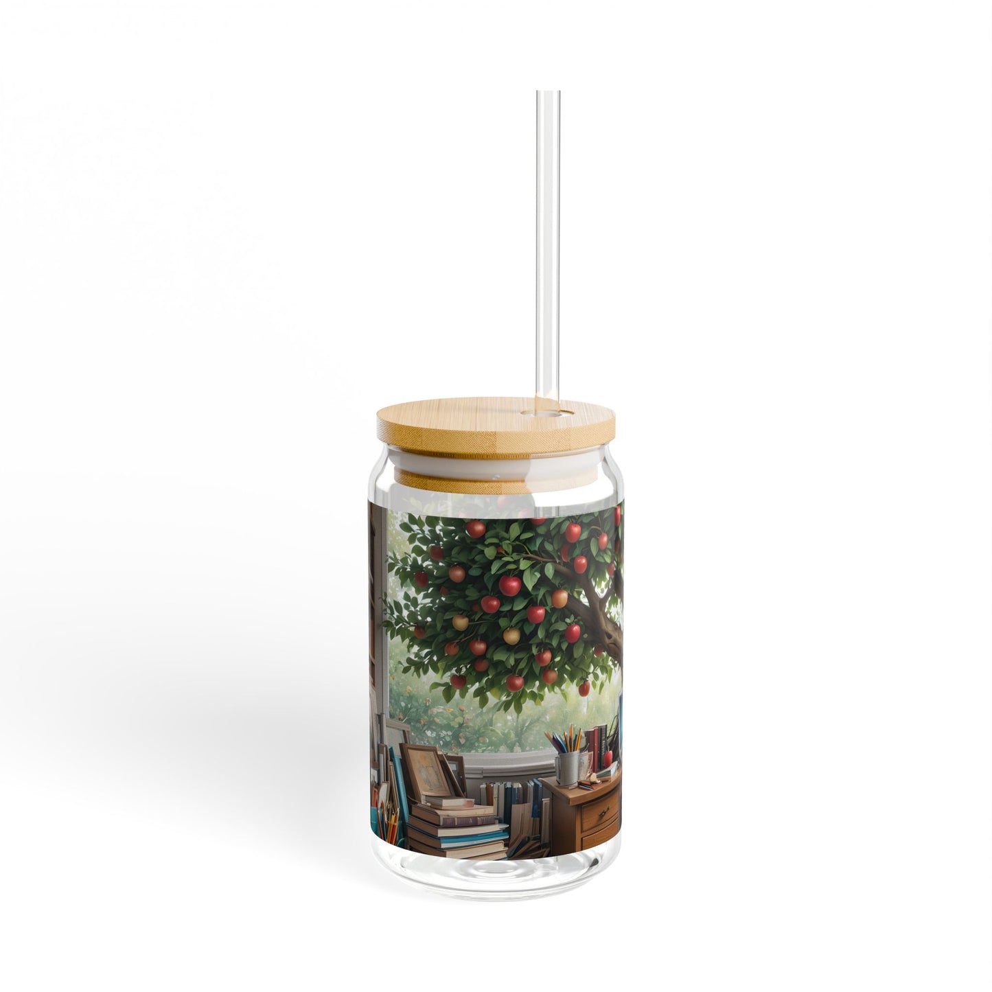 Cozy Study Corner Tree Sipper Glass