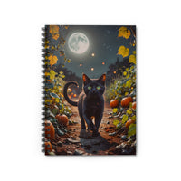 Black Cat Pumpkin Patch Journal Notebook