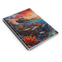 Ship & Coral Reef Ocean Dive Notebook Journal
