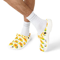Yellow Hibiscus Clog Shoes