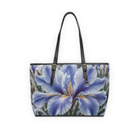 Floral Iris PU Leather Shoulder Bag