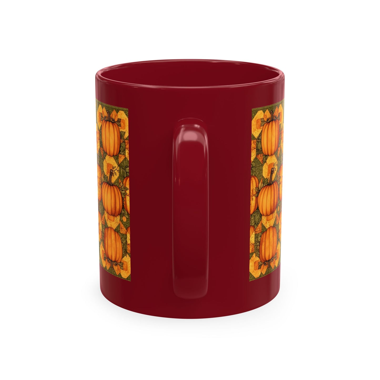 Pumpkin Quilt Patch Ceramic Mug